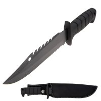 Taktisches 29cm Clip Point Messer mit gezahntem...
