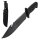 Survival Messer 29cm mit ergonomischen geriffelten Griff