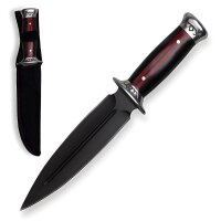 Massives 32cm Outdoor Messer mit Schwarzer Dolchprofil...