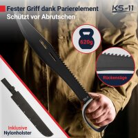 Machete 61cm mit S&auml;ger&uuml;cken und Rutschfesten Soft-Grip