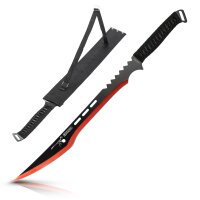Machete 63cm mit rot/Schwarzer Klinge Troodon Edition