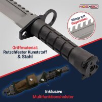 Nachbildung des legend&auml;ren amerikanischen M9-Bajonetts incl. Holster 32cm